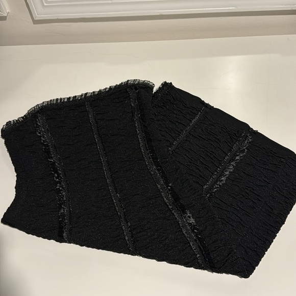 Escada Strapless Black Sparkle Knee Length Dress Size 36 - Picture 4 of 5